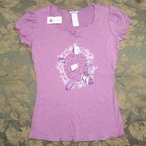 NWT- Purple Maurices Top with Purse Design